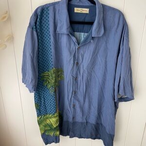 Tommy Bahama 100% Silk Shirt Mens Size XXL Beach Tropical Vacation Short Sleeve